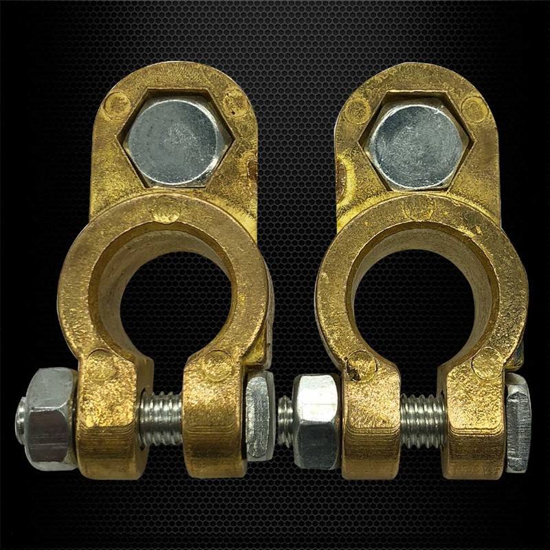 Ampper Brass Battery Terminal Connectors, Top Post Battery Terminals Connector