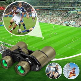 Binoculars for Adults 20x50 Professional Binocular with BAK4 Prism FMC Lens, HD Binoculars Compact High Powered for Bird Watching Travel Hiking Football Games Sightseeing with Carrying Bag