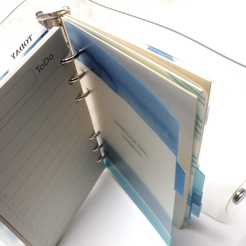 TSUKURIRO B6 Bible Size, Plastic Index, 6 Holes, Personal Notebook,