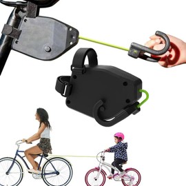 CuteHairy Bike Tow Rope, Easy To Attach Bike Tow Bar, Parent-Child Pull Reflective Traction Strap, Similar To Stabilisers For Kids, 7.2-8.2ft Elastic Tow Rope For Adult Kids Children