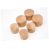 Vaguelly Bamboo Cream Travel Bottles Refillable Cosmetics Containers Safe Sealing