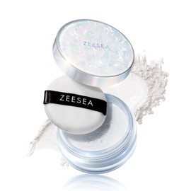ZEESEA Featherlight Loose Powder, Increases Transparency, Reduces Glare, Waterproof, Prevents Makeup Collapse, Includes Exclusive Powder Puff for All Skin Types (01)