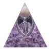 rockcloud Praying Angel Orgone Pyramid with Amethyst Crystal Stones Orgonite