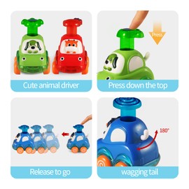 ALASOU Animal Car Baby Toys for 1 2 Year Old Boy|First Birthday Gifts for Toddler Toys Age 1-2|1 2 Year Old Boy Birthday Gift for Infant Toddlers