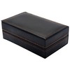 black leather small cufflinks case ncs00029, Black