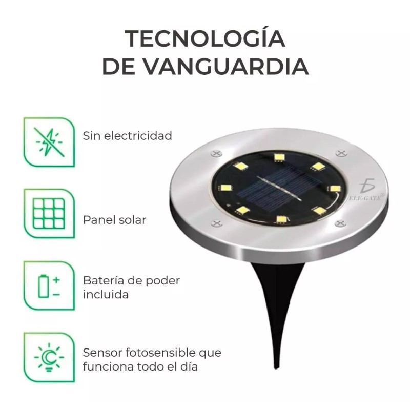 EGTMA Kit 4 Estacas Lamparas Led Solares Para Decoración Jardines