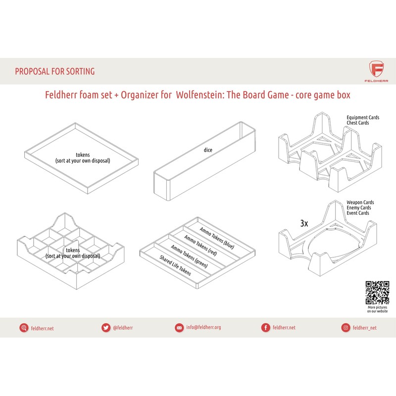 Feldherr foam set + Organizer compatible with Wolfenstein: The Board