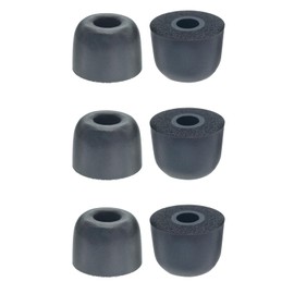 Klowcok Replacement Memory Foam Eartips for Axil GS Extreme 2.0 XCOR PRO Hearing Protection Earbuds Tips, Comfort Fit (3 Pairs, Large, Black)