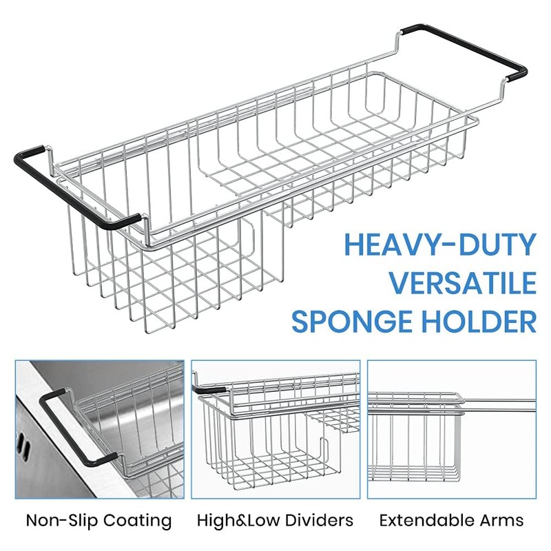 TreeLen Over The Kitchen Sink Caddy Sponge Holder Organizer Drying