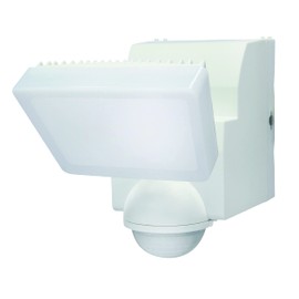 IQ America LB1850WH Motion Security Flood Light, Battery Operated Motion Sensor, 500 Lumen LED, Indoor Outdoor Universal Eave Soffit/Wall Mount Closet Shed Attic Workshop Garage Light White