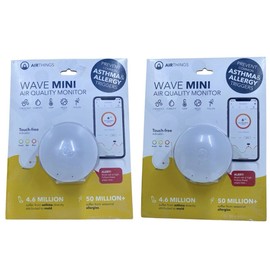 Airthings 2 X Airthings Wave Mini Smart Indoor Air Quality Monitor Model 2928