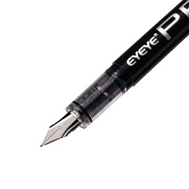 EYEYE Disposable Fountain Pens Fine Point, 8 Pack Black Pens for Writing, Stainless Steel Nib, Smooth Writing for Journaling, Drafting, Sketching, Doodling & Office Supplies