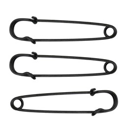 10Pcs 4 inch 10cm Extra Large Safety Pins Metal Heavy Duty Blanket Pins for Jewelry Crafts (Black)