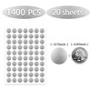 Dot Stickers - 1400pcs Silver Circle Labels, 3/4 Inch, Writable,