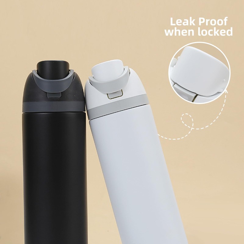 Insulated Stainless Steel Water Bottle with Straw for Sports, Travel,