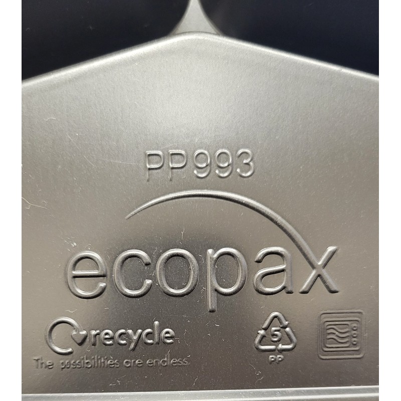 ecopax 75 Sets PP Pebble Box Serving Tray and Vented
