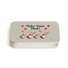 Maisie Moo Gifts Limited Guitar Pick Plectrum Tin Holder Gift - Take Your Pick - Pocket Sized