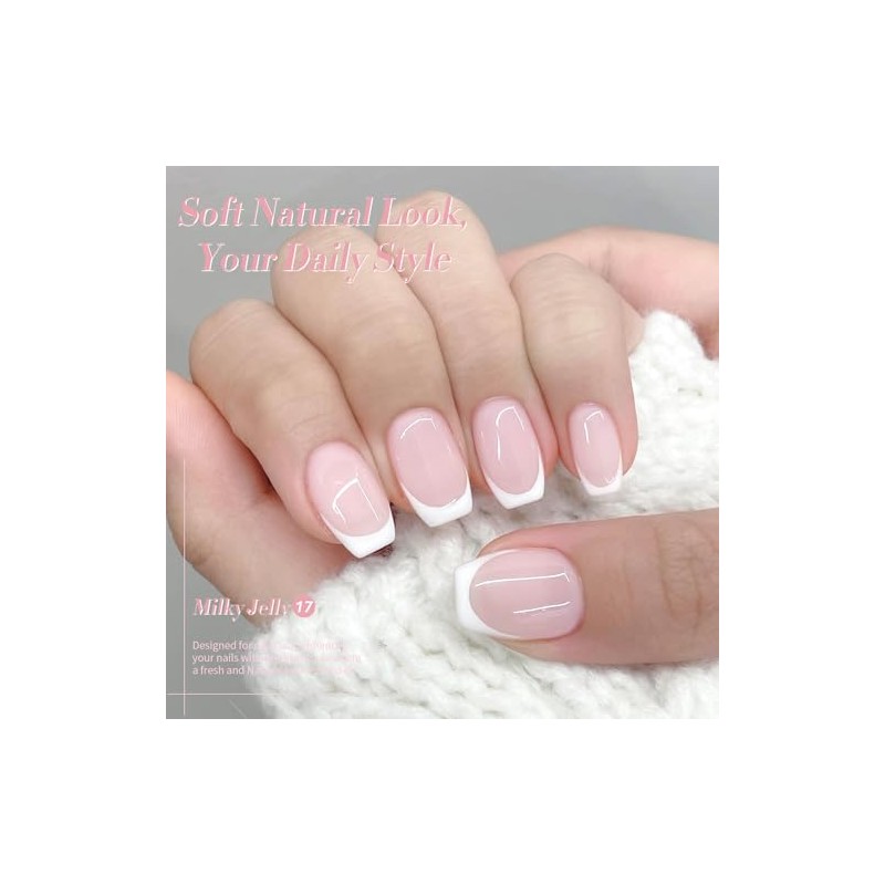 Born Pretty Esmalte de Uñas de Gel Jelly, Color Rosa