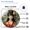 Large 12 Inch Glass Wall Clock with Extended Battery Life