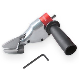 Mershca Professional Sheet Metal Cutter Drill Attachment, Heavy Duty Metal Shear Attachment with 360° Pivoting Handle, Power Tool Accessory for Curved & Straight Cutting on Steel, Aluminum & Iron- R