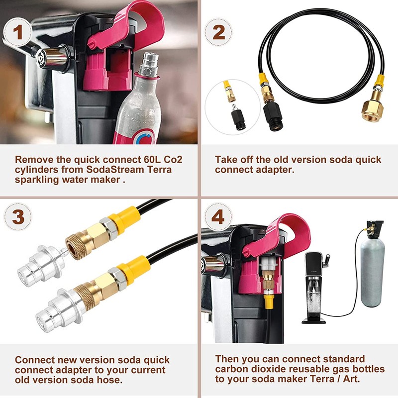 CO2 Adapter for Soda Water for DUO for Terra for