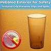 Restaurant Grade, BPA-Free 12oz Amber Plastic Cups 24pk. Super Durable,