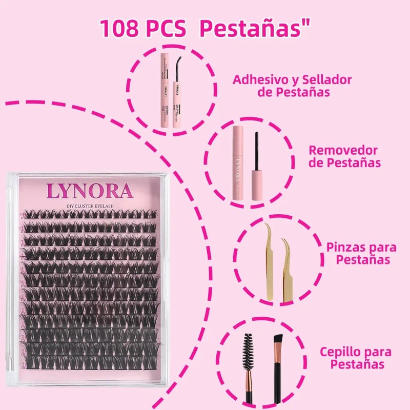 Kit De Extensiones De Pestañas 3d Volumen D-8-18mm Esponjoso