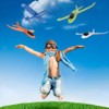 BooTaa 4 Pack Airplane/Flying Toys, 17.5" Large Throwing Foam Plane/Gliders,