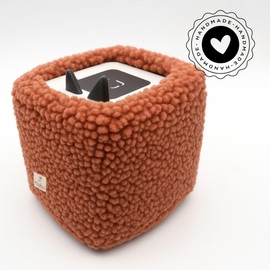 Milaboo® High-Quality Teddy Cover for Toniebox - Handmade in Germany with Soft Teddy Fabric, Protective Cover and Easy to Use (Dark Pink)