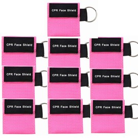 LSIKA-Z 10pcs CPR Face Shield Mask Keychain Keying Emergency Kit CPR Face Shields Pocket Mask for First Aid or CPR Training