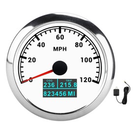 3‑In‑1 GPS Speedometer 120MPH Speed Gauge COG Trip Total Mileage IP67 Waterproof for Marine Boat Car Truck