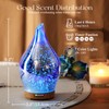 Porseme Oil Diffuser 3D Glass Aromatherapy Ultrasonic Humidifier, Air Refresh