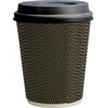 Signature Packaging Ripple Hot Cups with Lids for Coffee and