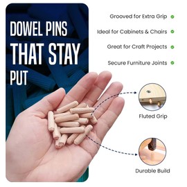 21 pcs Assorted Wooden Dowels M6 M8 M10 Hard Wood Grooved Plugs Furniture Woodwork Grooved Fluted Pin Craft 6mm 8mm 10mm