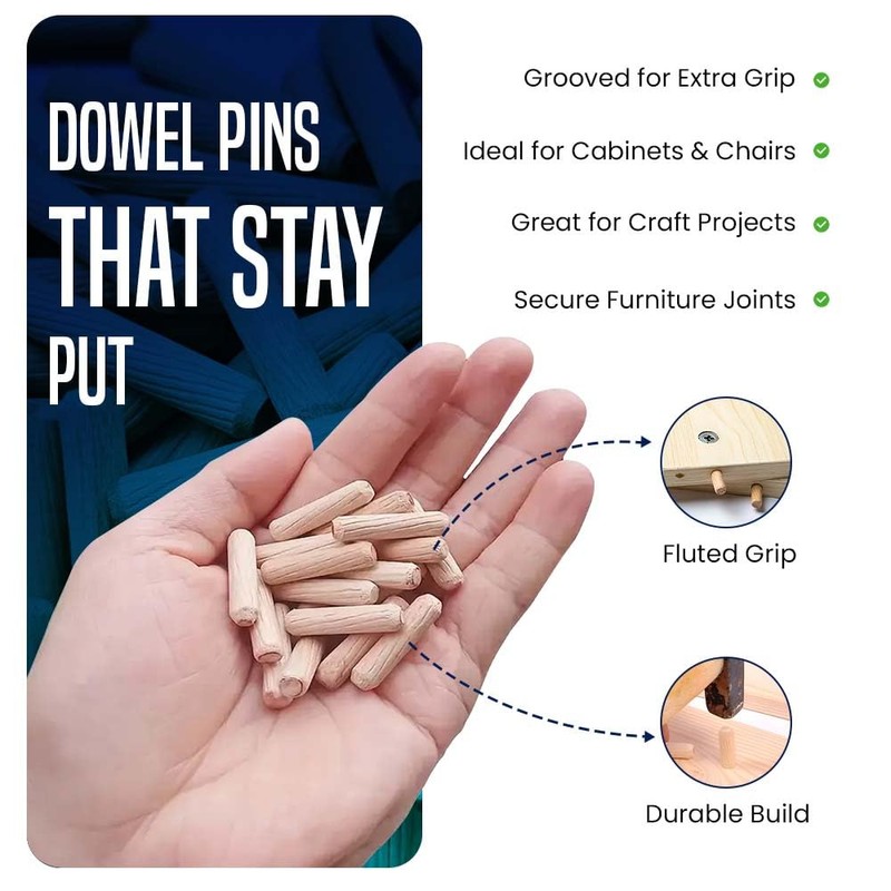 21 pcs Assorted Wooden Dowels M6 M8 M10 Hard Wood