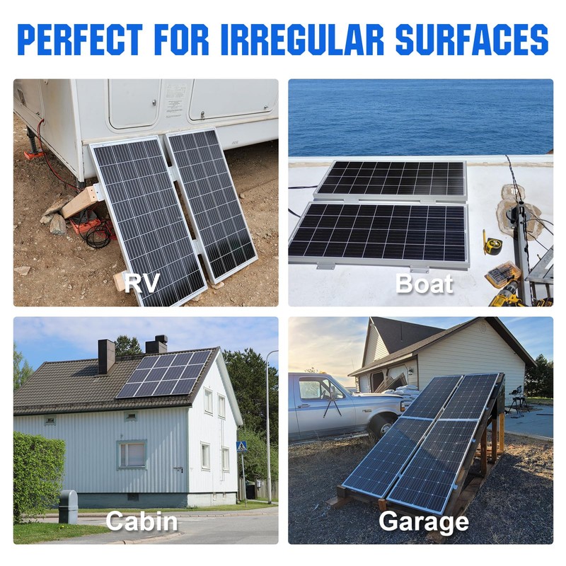 ECO-WORTHY 4 Units Solar Panel Mounting Brackets,Z Bracket Sets Lightweight