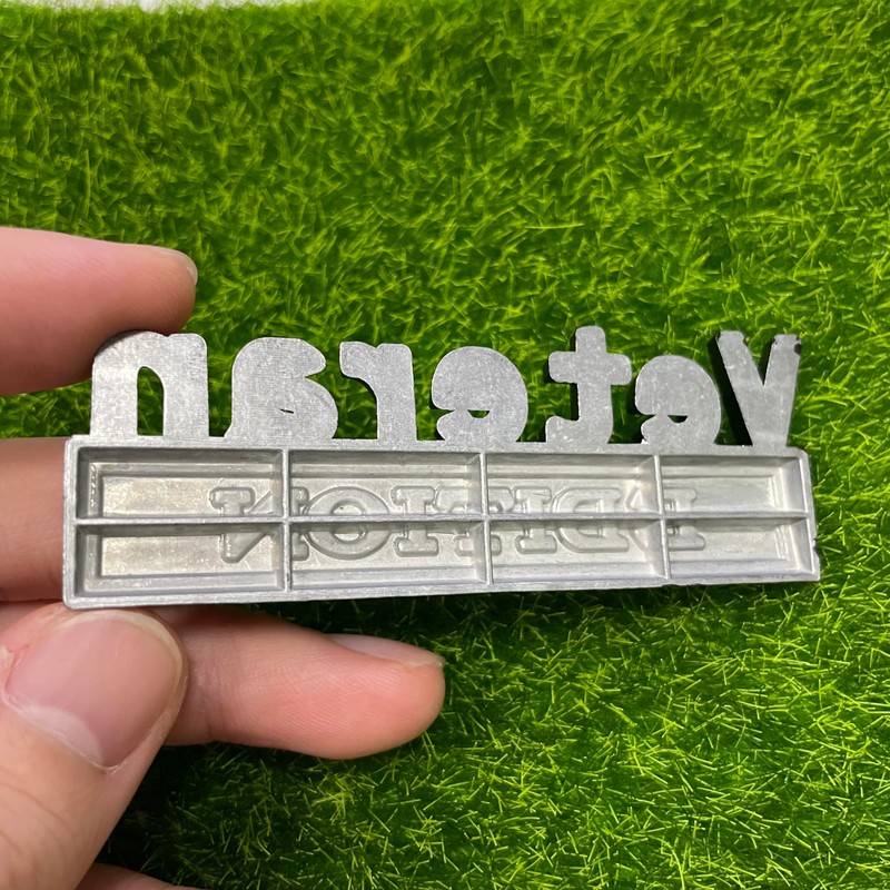 2 Pack Veteran Edition Car Emblem - 3D Metal Badge