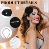 Youdaju 10 Sets Fascinator Hats Flower Mesh Feathers Headwear Black