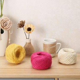 16 Rolls Colorful Twine String, Jute Twine,Twine String For Wrapping, Soft Jute Cotton Twine 2mm