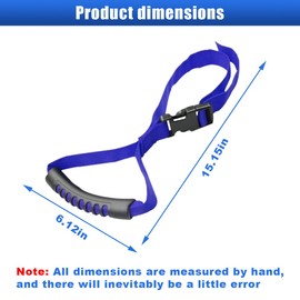 Car Grab Handle, Adjustable Standing Aid Safety Handle, Portable Vehicle Nylon Grip Handle for Elderly Disabled, Vehicle Support Grab Bar Mobility Assist Device for Car Truck Van (Blue, 2PCS)