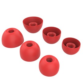 Eartips Compatible with Fit Pro Studio Buds Headphones,3 Pairs, Soft Silicon Earbuds Tips Replacement Ear Tips (Red)