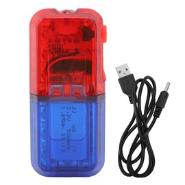 LED Warning Shoulder Light Rechargeable High Brightness Clip Shoulder Strobe Light with Gravity Sensor for Night Riding Red Blue