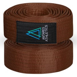 Antares Athletics Rank Belts for Martial Arts, Karate, Aikido, Taekwondo, Judo | Premium Cotton | Strong & Vibrant Colors (Brown, 240cm)