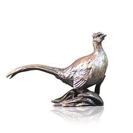 Butler & Peach Detailed Small Solid Hot Cast Bronze Pheasant Great Gift