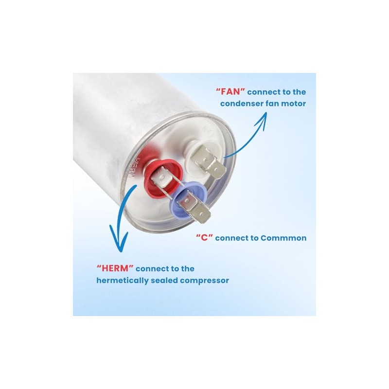 COOLWAY 60/5 uF 60+5 MFD ±5% 370V o 440V Capacitor