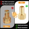 HARFINGTON 3pcs 1/2" to 1/4" NPT Female Brass Hose Barb