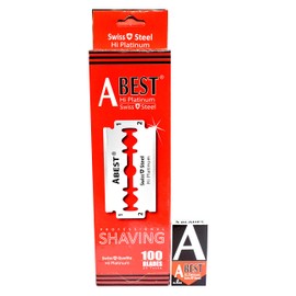 100 ABest Hi Platinum Double Edge Razor Blades For Safety Razor - Men´s Safety Razor Blades For Shaving For Men For A Smooth And Clean Shave (1 Year Supply)