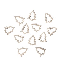 Ginger Ray Wooden Christmas Tree shaped Christmas Party Table Confetti Decoration - Rustic Christmas