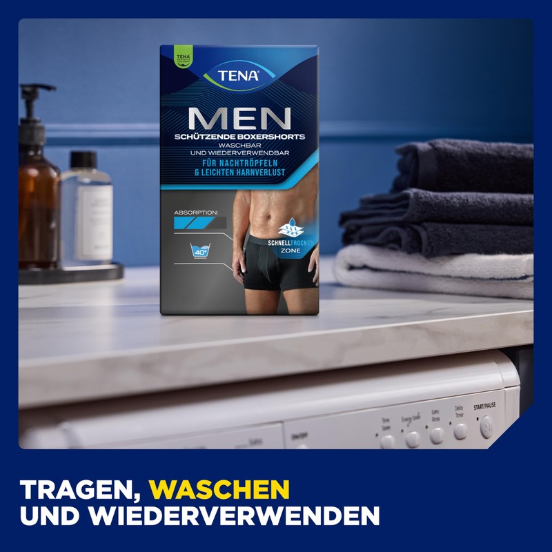 TENA Men Protective Boxer Shorts M