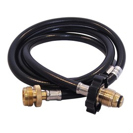 MI MADOL IMPORTS, LLC MADOL 12' LP Propane Gas Hose Adapter Set Hose Connects 1LB Propane Tank Connector Appliances to a Refillable Tank [948-685] High or Low Pressure for LP Gas Tanks